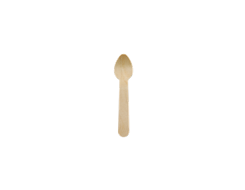 3.8''  Disposable Wooden Tea Spoon, Compostable
