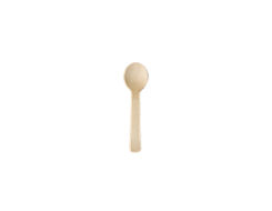 4''  Disposable Wooden Dessert Spoon, Compostable