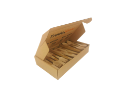 Disposable Wooden Cutlery, Retail Paper Box 300CT