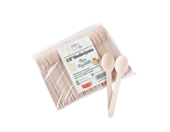 Disposable Wooden Cutlery, 100CT, Compostable