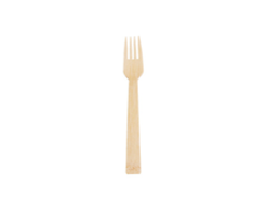 7″ Disposable Bamboo Fork, Compostable