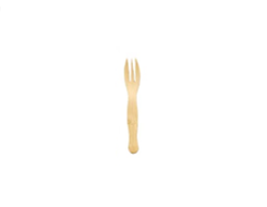 4″ Disposable Bamboo Snack Fork, Compostable