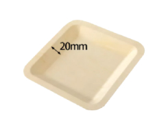 8.5'' Disposable Wooden Square Plate