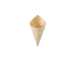 Disposable Wooden Cone, 125x95x50 mm