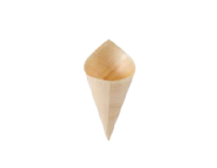 Disposable Wooden Cone, 155x110x60 mm