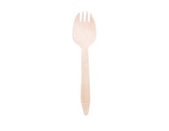 6.5'' Disposable Wooden Spork with Reinforced Handle