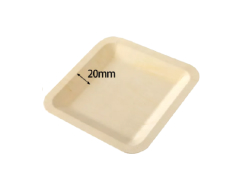9.8'' Disposable Wooden Square Plate