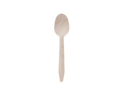 6.5'' Disposable Wooden Spoon with Reinforced Handle