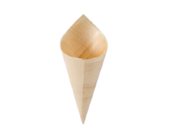 Disposable Wooden Cone, 195x140x80 mm