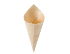 Disposable Wooden Cone, 240x170x100 mm